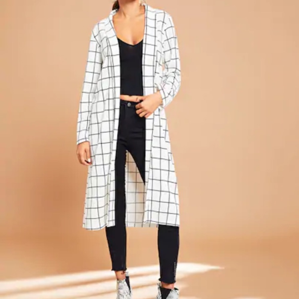Plaid long vest!